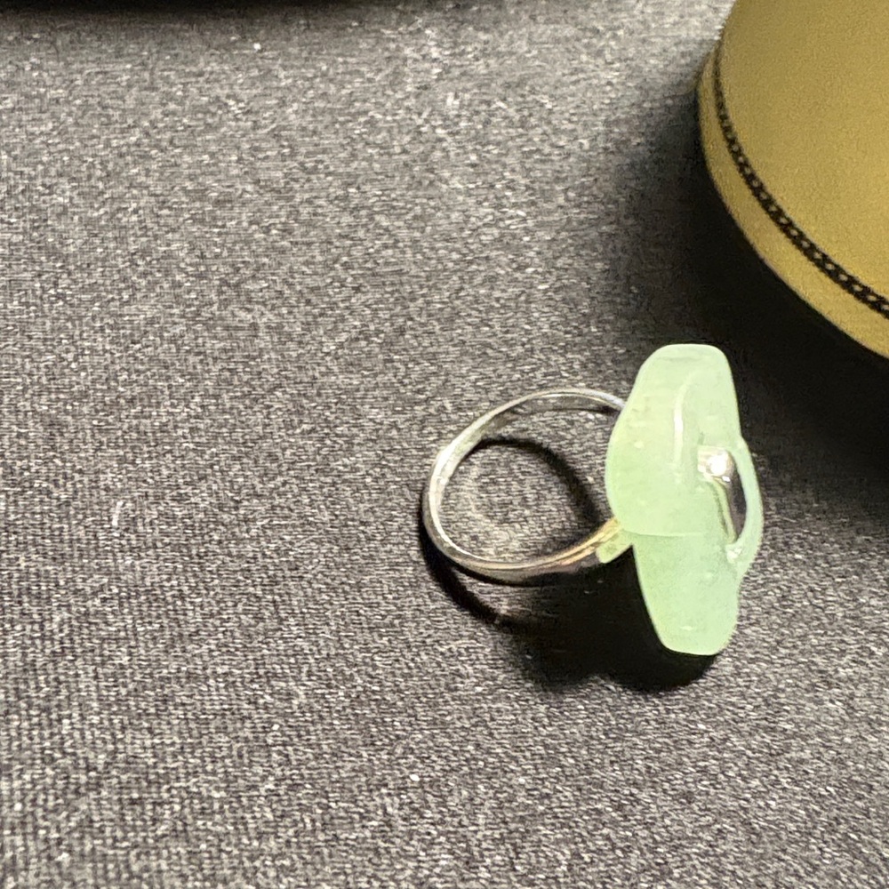 Tous Silver Ring with Green Stone - Picture 3 of 7